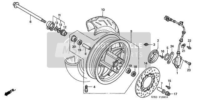 Honda NSS250A 2003 Front Wheel for a 2003 Honda NSS250A